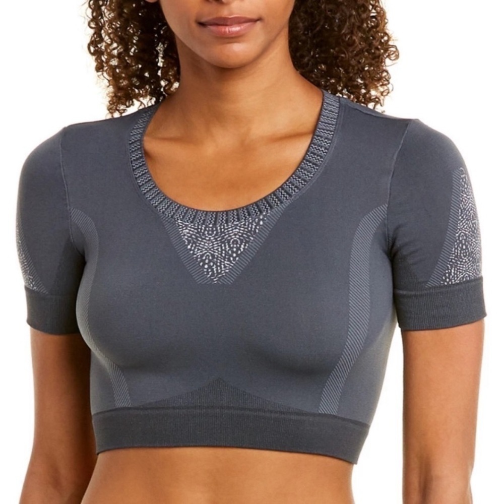 NUX Geneva Crop Top, Charcoal, Small